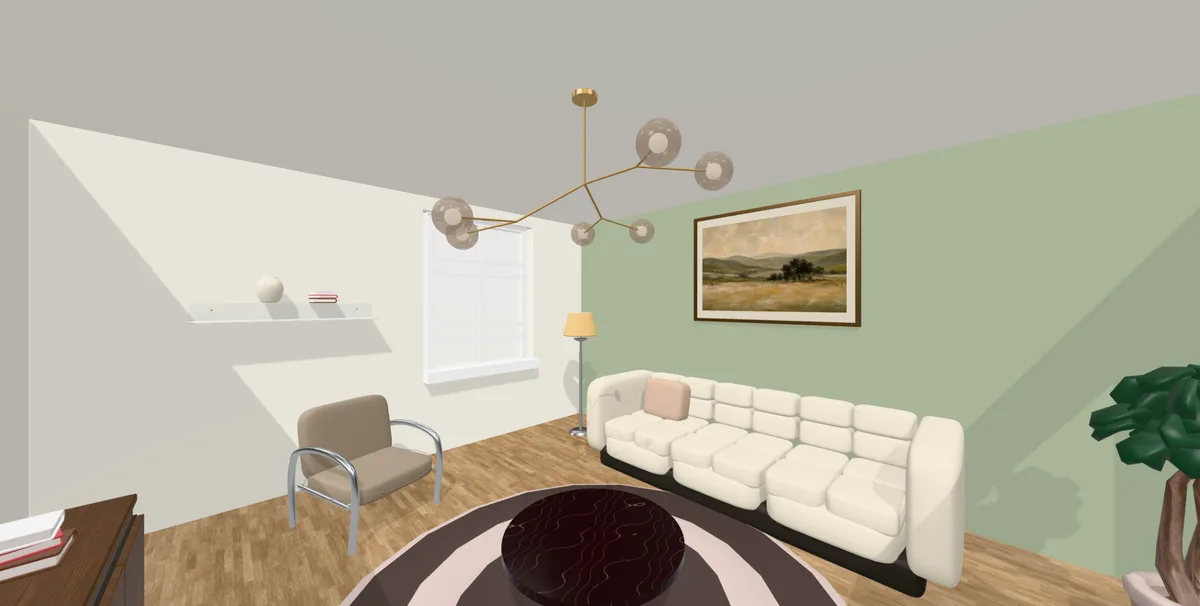 Eingerichtetes Apartment in der 3D-Ansicht von MyRoomPlanner